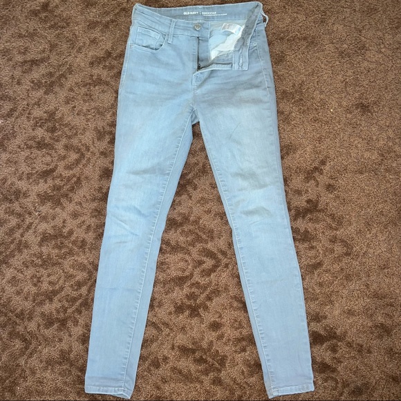 Old Navy Stone Grey Built-In Sculpt Rockstar Skinny Jean Sz 4 - Picture 4 of 5